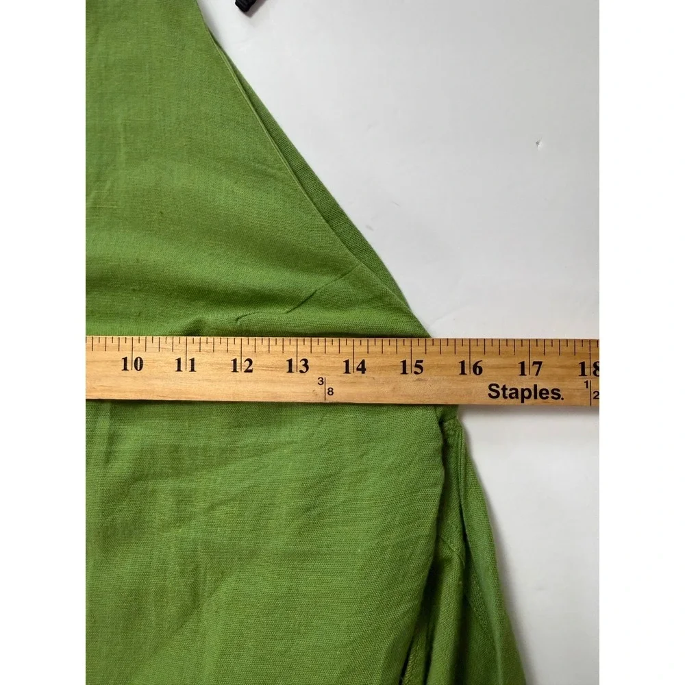 Free People Womens People call Me Green Midi Wrap Dress Size XS Boho Coastal